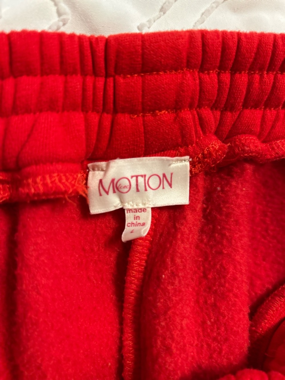 Red Women's Elastic Waist Shorts - Picture 3 of 3